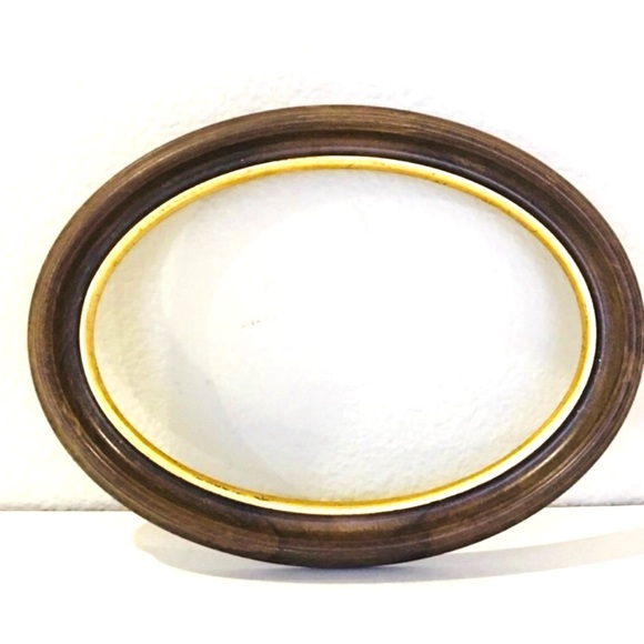 Other - Wood oval frame, made in Italy